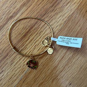 Alex and Ani Christmas Sweater Charm Bangle
